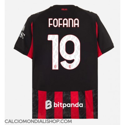 Maglie da calcio AC Milan Youssouf Fofana #19 Prima Maglia 2025-26 Manica Corta Maglie da calcio AC Milan Youssouf Fofana #19 Prima Maglia 2025-26 Manica Corta